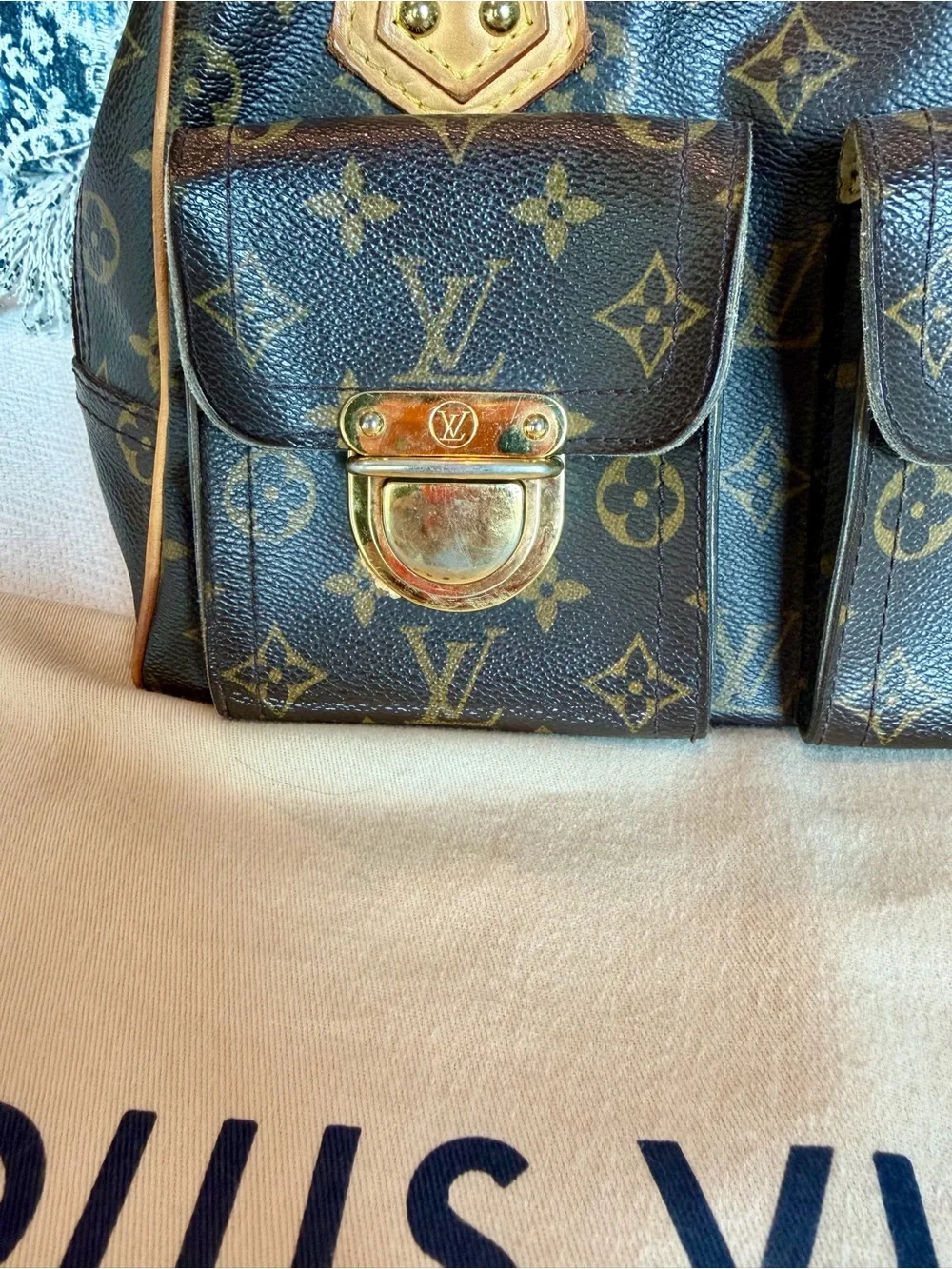 Authentic Louis Vuitton Manhattan PM Monogram Handbag – 2008